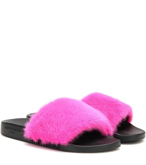 givenchy fuchsia slide|Givenchy slippers sale.